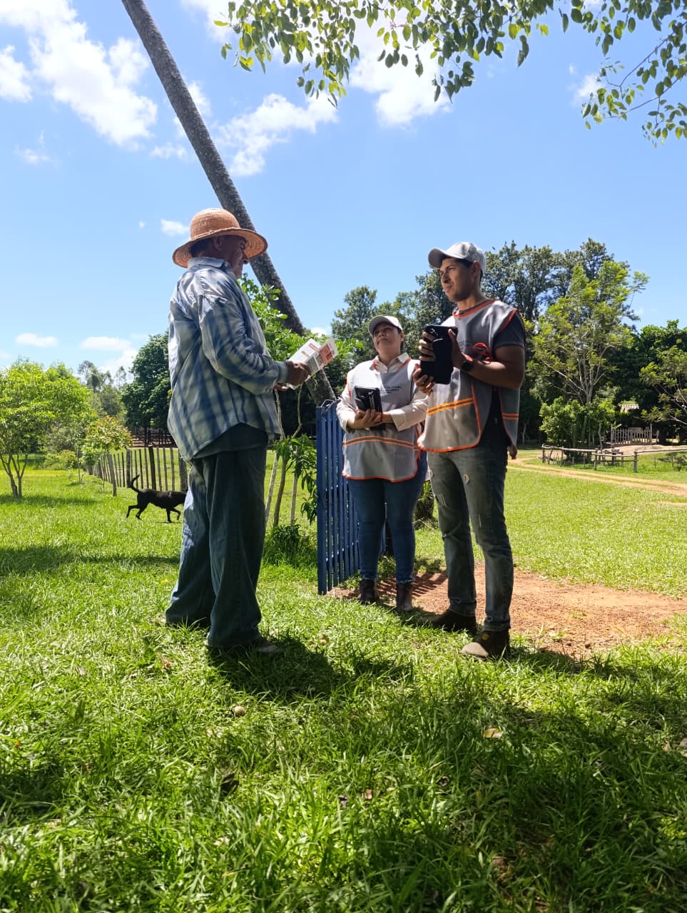 Censista en el campo